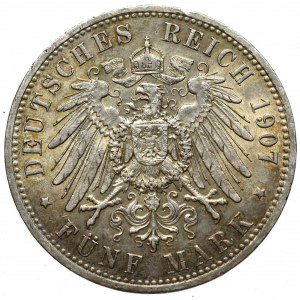 Germany, Preussen, 5 mark 1907