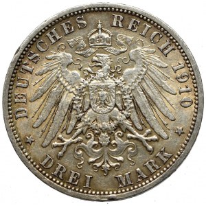 Germany, Preussen, 3 mark 1910