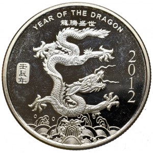 Chiny, rok smoka 2012 - uncja srebra
