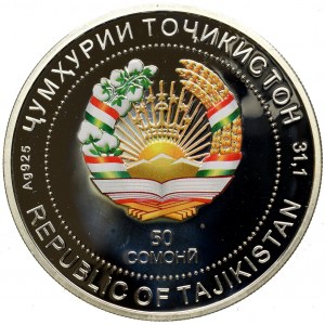 Tadżykistan, 50 somoni 2014 - uncja srebra .925