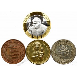 Zestaw medali Św. Jan Paweł II (4 egzemplarze)