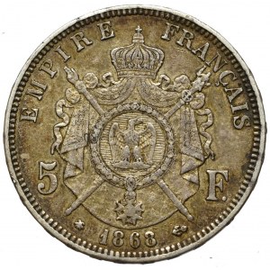 Francja, 5 franków 1868