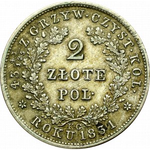 November Uprising, 2 zloty 1831