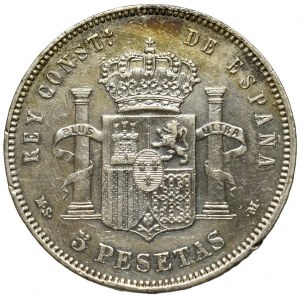 Hiszpania, 5 peset 1883