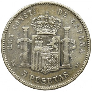 Spain, 5 pesetas 1878