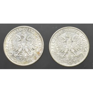 II Rzeczpospolita, Zestaw 2 x 2 złote Głowa kobiety 1932