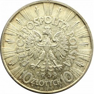 II Rzeczpospolita, 10 złotych 1938 Piłsudski