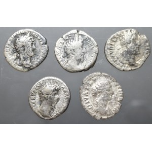 Cesarstwo Rzymskie, Zestaw denarów (5 egzemplarzy)