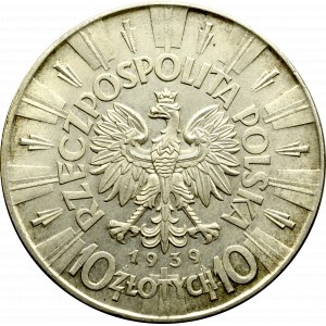 II Republic of Poland, 10 zloty 1939 Pilsudski