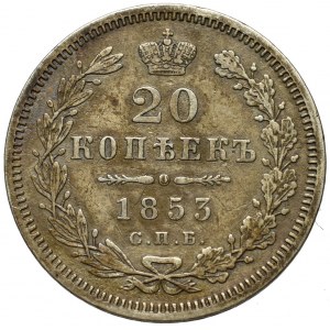 Russia, Nicholas I, 20 kopecks 1853
