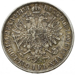 Austria, 1 florin 1858