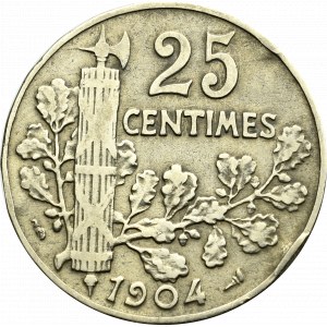Francja, 25 centimów 1904