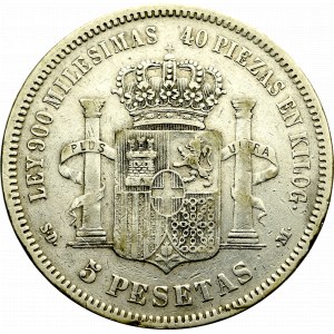 Hiszpania, 5 peset 1871