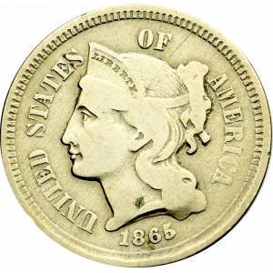 USA, 3 centy 1865
