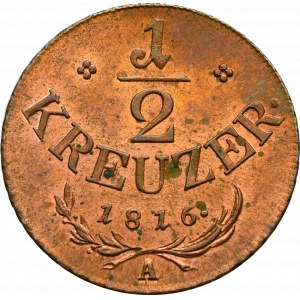 Austro-Węgry, 1/2 krajcara 1816