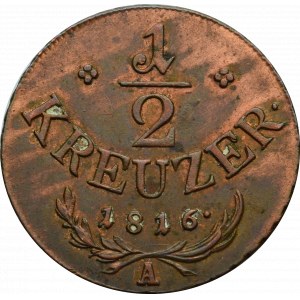 Austro-Węgry, 1/2 krajcara 1816