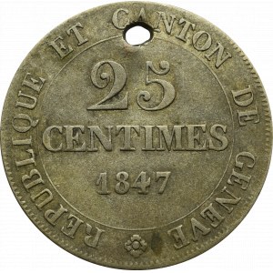 Szwajcaria, 25 centimów 1847