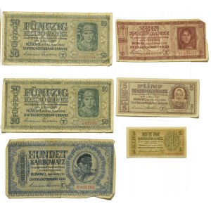 Ukraina, Zestaw banknotów 1-100 karbowańców