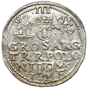 Zygmunt III Waza, Trojak 1595 Olkusz - nieopisany kropka pod Pogonią