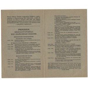 II RP, Program XIII Ogólny Zjazd Legionistów Polskich w Krakowie 1935