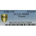 Stanisław August Poniatowski, Dwuzłotówka 1785 EB - PCGS MS65 PROOFLIKE !