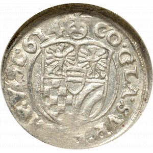 Śląsk, Karol II, 3 krajcary 1614, Oleśnica - NGC MS62