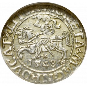 Sigismund II August, Half-groat 1548, Vilnius - LI/LITVA NGC MS62