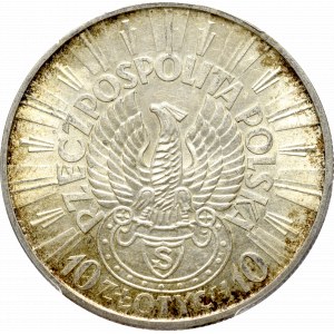 II Rzeczpospolita, 10 złotych 1934 Piłsudski - PCGS AU58