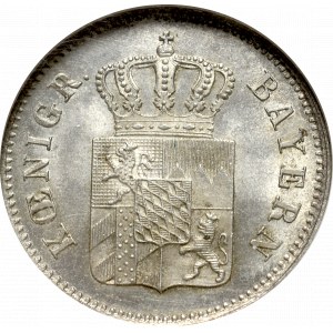 Niemcy, Bawaria, 6 krajcar 1854 - NGC MS66