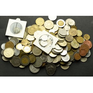Duży zestaw monet zagranicznych (~250 egz)