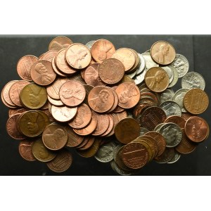 USA, Zestaw one dime i 1 cent (141 egz)