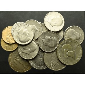 USA, Zestaw 1/2 do 1 dolara (16 egz)