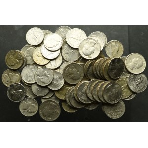USA, Zestaw 25 i 5 centów (77 egz)