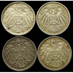 Niemcy, Zestaw 1 marka (4 egz)