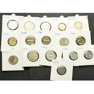 III RP, Duży zestaw monet 1 grosz-5 złotych 1995-2014