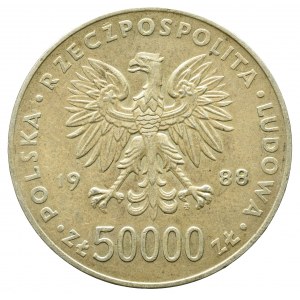 III RP, 50.000 złotych 1988 Piłsudski