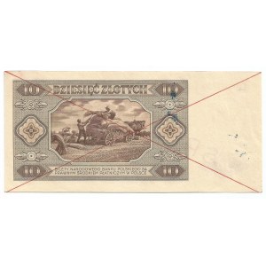 PRL, 10 złotych 1948 Specimen D 0000000