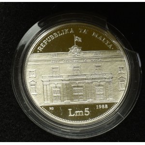 Malta, 5 lirów 1988