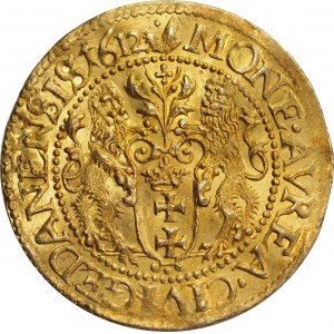 Sigismund III Vasa, Ducat 1612 - mała data, Danzig - Ex NGC MS62