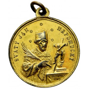 Czechy, Medalik Leon XIII 1888 - św. Jan Nepomucen