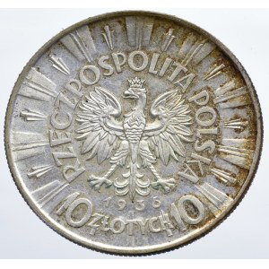 Zweite Polnische Republik, 10 Zloty 1936 Piłsudski