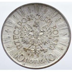 II Republic of Poland, 10 zloty 1936, Pilsudski