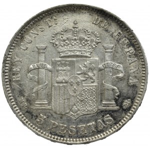 Hiszpania, 5 peset 1889