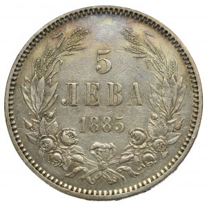 Bulgaria, 5 leva 1885