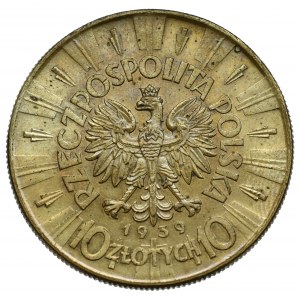 II Republic of Poland, 10 zloty 1939 Pilsudski