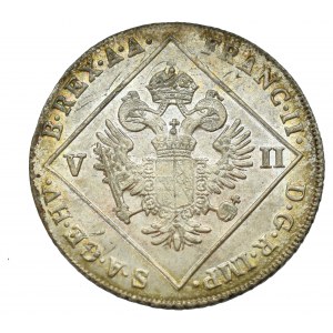 Austria, Franciszek II, 7 krajcarów 1802 - przebitka na 12 krajcarach