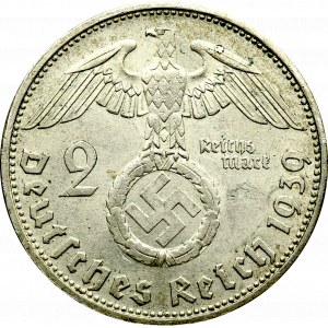 III Reich,2 mark 1939 Hindenburg G