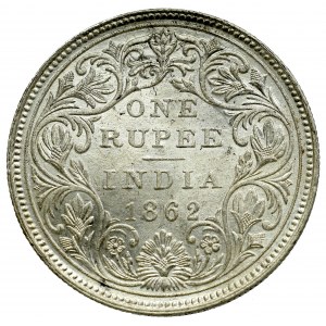 Indie, 1 Rupia, 1862