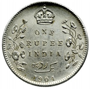 Indie, 1 Rupia, 1904