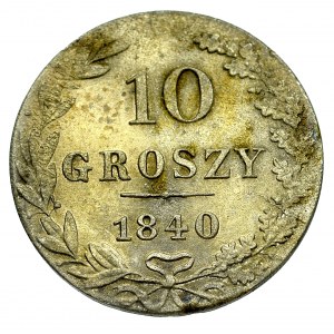 Zabór rosyjski, Mikołaj I, 10 groszy 1840